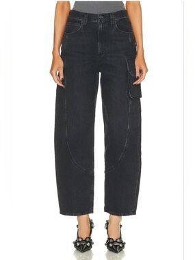 Agolde Jeans Cass Baggy Cargo in Doom Black